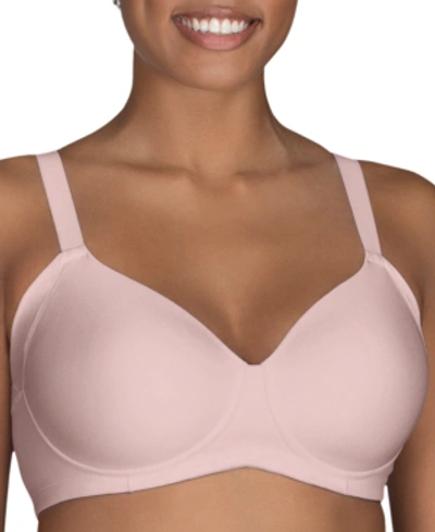 Vanity Fair Women's Beauty Back Full Figure Wirefree Extended Side And Back Smoother Bra 71267 In Sheer Quartz