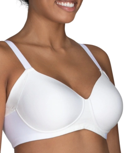 Shop Vanity Fair Women's Beauty Back Full Figure Wirefree Extended Side And Back Smoother Bra 71267 In Star White