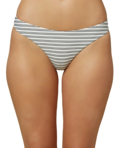 Shop O'neill Juniors' Raven Stripe Bikini Bottoms, Created For Macy's Women's Swimsuit In Multi
