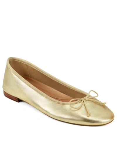 Shop Aerosoles Women's Homerun Ballet Flat Sandal Women's Shoes In Gold Metallic