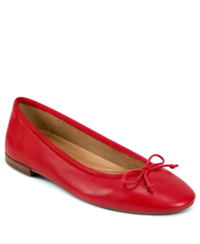 Shop Aerosoles Women's Homerun Ballet Flat Sandal Women's Shoes In Red Leather