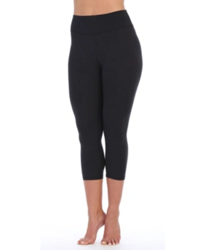 American Fitness Couture High Waist Three-fourth Compression Leggings In Black