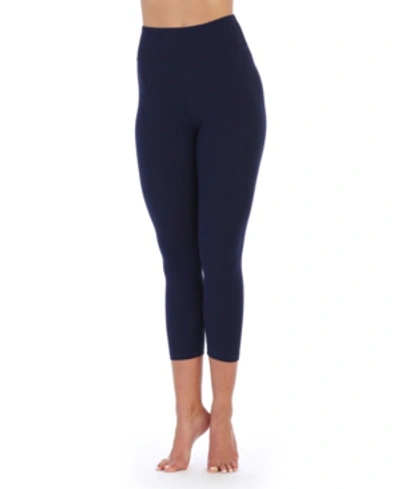 American Fitness Couture High Waist Three-fourth Compression Leggings In Blue