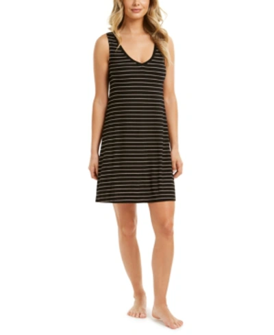 Shop Alfani Knit Super Soft Stretch Nightgown, Created For Macy's In Simple Stripe