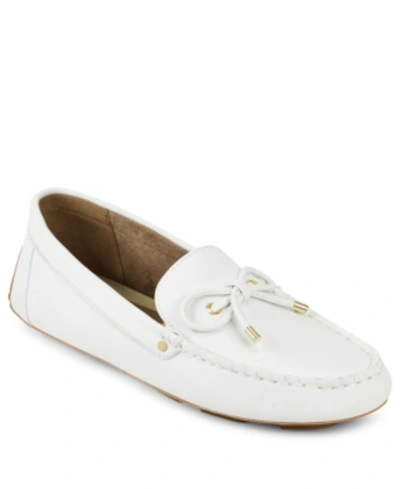 Shop Aerosoles Brookhaven Loafer With Bow Women's Shoes In White Leather