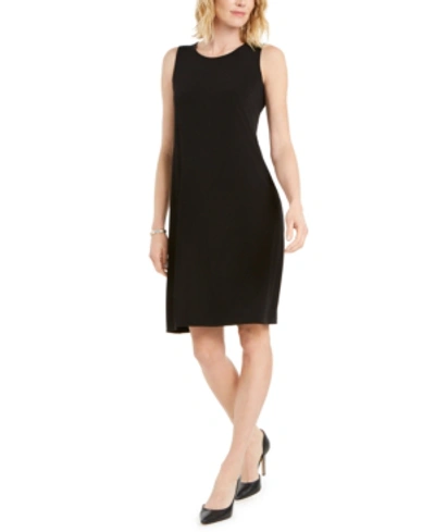 Shop Alfani Scoop-neck Dress, Created For Macy's In Deep Black