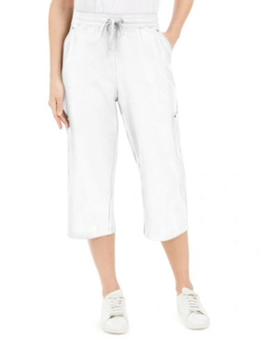 Knit Capri Pull On Pants, Created For Macy's In Bright White