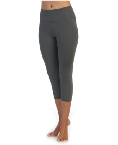 Shop American Fitness Couture High Waist Three-fourth Compression Leggings In Gray