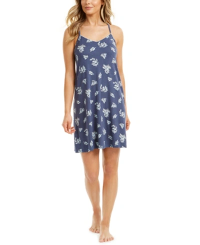 Shop Alfani Ultra-soft Sleeveless Nightgown, Created For Macy's In Flowing Leaves