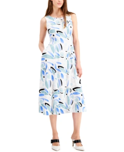 Shop Alfani Printed Fit & Flare Dress, Created For Macy's In Dynamic Dance
