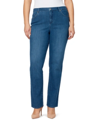 Shop Gloria Vanderbilt Women's Plus Size Amanda Short-length Jeans In Frisco