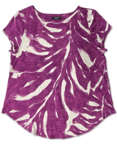 Shop Alfani Print T-shirt, Created For Macy's In Printed Palm
