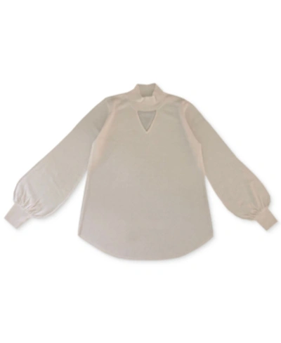 Shop Style & Co Long-sleeve Tunic Sweater, Created For Macy's In Vanilla Bean