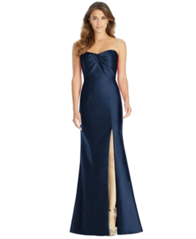 Shop Alfred Sung Strapless Sweetheart Gown In Midnight