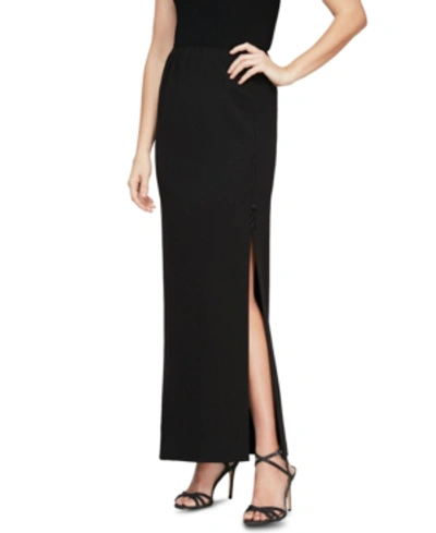 Shop Alex Evenings Pull-on Maxi Skirt In Black