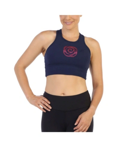 American Fitness Couture Racerback Sports Bra In Navy
