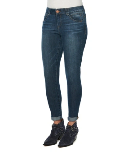Shop Democracy Women's "ab"solution Ankle Length Uncuffed Jeans In In Indigo