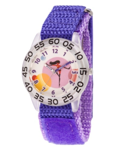 Shop Ewatchfactory Disney The Incredibles 2 Violet Parr Girls' Clear Plastic Time Teacher Watch In Purple