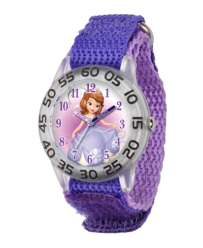 Shop Ewatchfactory Disney Sofia Girls' Plastic Time Teacher Watch In Purple