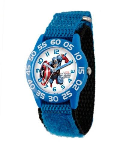 Shop Ewatchfactory Marvel Captain America Boys' Blue Plastic Time Teacher Watch
