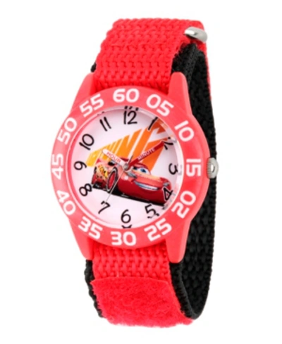Shop Ewatchfactory Disney Cars 3 Lightning Mcqueen Boys' Red Plastic Time Teacher Watch