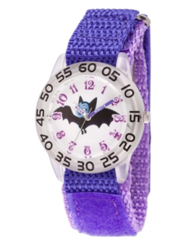 Shop Ewatchfactory Disney Vampirina Girls' Clear Plastic Time Teacher Watch In Purple