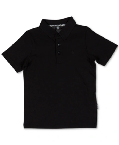 Shop Volcom Big Boys Wowzer Polo Shirt In Black