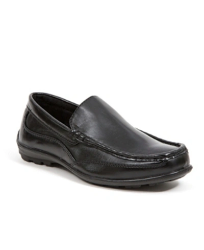 Shop Deer Stags Little And Big Boys Booster Driving Moc Style Dress Comfort Loafer In Black