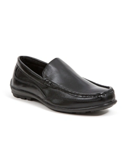 Deer Stags Little And Big Boys Booster Driving Moc Style Dress Comfort Loafer In Black