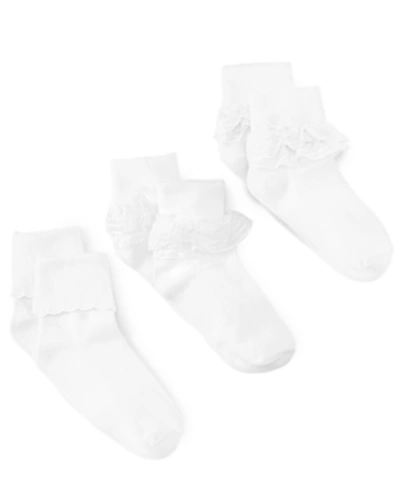 Shop Trimfit 3-pack Decorative Socks, Little Girls & Big Girls In White