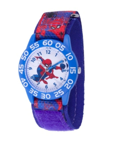Shop Ewatchfactory Marvel Spider-man Boys' Blue Plastic Time Teacher Watch