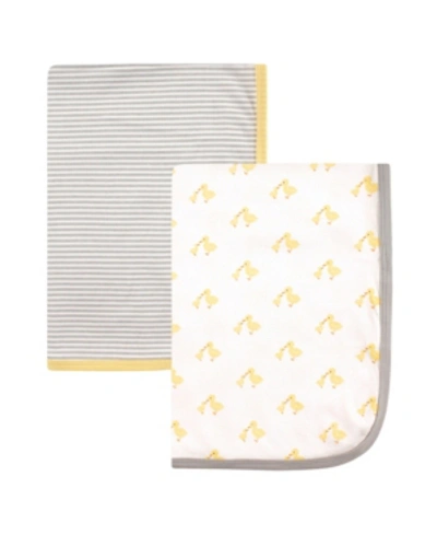 Shop Hudson Baby Swaddle Blanket, 2-pack, One Size In Ducks