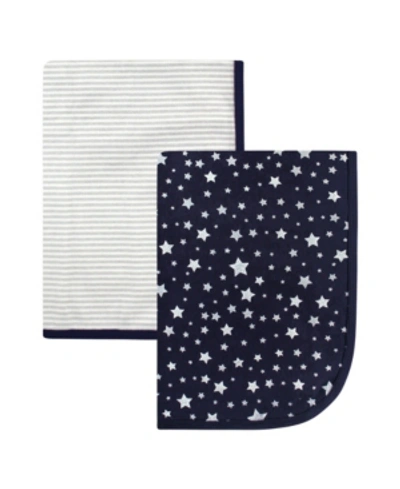 Shop Hudson Baby Swaddle Blanket, 2-pack, One Size In Silver Star
