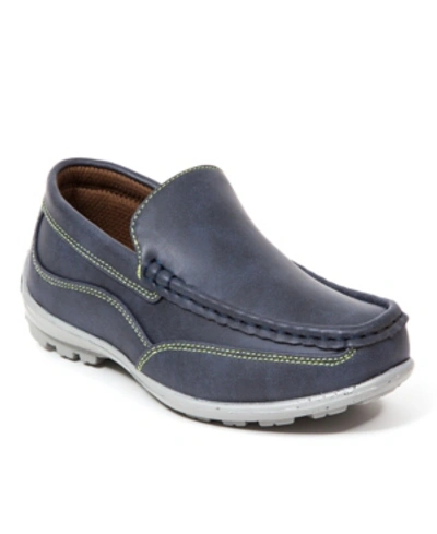 Shop Deer Stags Little And Big Boys Booster Driving Moc Style Dress Comfort Loafer In Navy