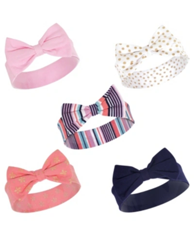 Shop Little Treasure Baby Girls Cotton Headbands In Sparkle Stripes