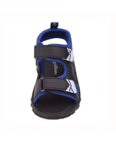 Shop Rugged Bear 's Every Step Open Toe Sandals In Black Blue