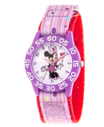 Shop Ewatchfactory Girl's Disney Minnie Mouse Purple Plastic Time Teacher Strap Watch 32mm
