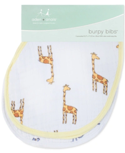 Shop Aden By Aden + Anais Baby Boys Jungle Printed Bibs, Pack Of 2 In Yellow