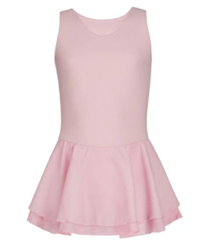 Shop Capezio Big Girls Double Layer Skirt Tank Dress In Pink