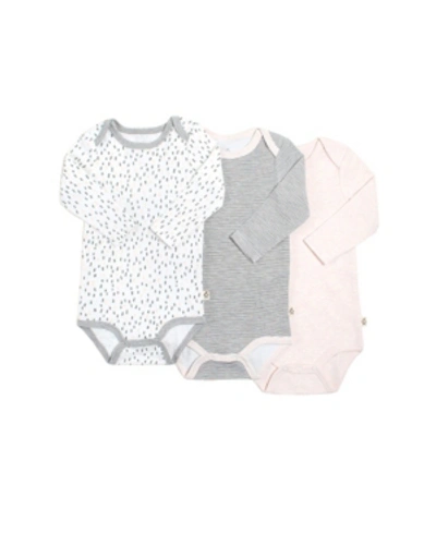 Shop Snugabye Gertex  Dream Baby Girls Long Sleeve Bodysuit 3 Pack In Giftbox In Multi