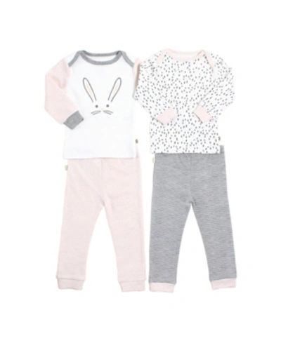 Shop Snugabye Gertex  Dream Infant Girls 4 Piece Mix And Match Pajama Set In Multi Gray
