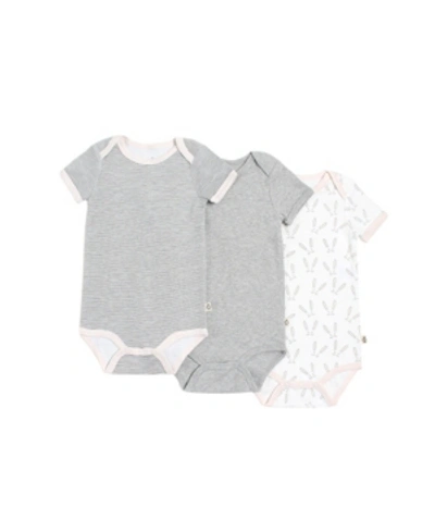 Shop Snugabye Gertex  Dream Baby Girls Short Sleeve Bodysuit 3 Pack In Giftbox In Multi