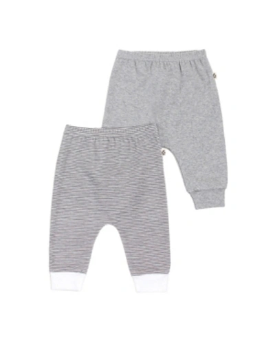 Shop Snugabye Gertex  Dream Baby Girls 2 Pack Harem Pants In Grey Stripe