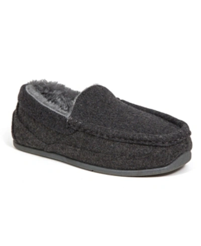 Shop Deer Stags Little And Big Boys Slipperooz Lil Spun Indoor Outdoor S.u.p.r.o. Sock Cozy Moccasin Slipper In Gray