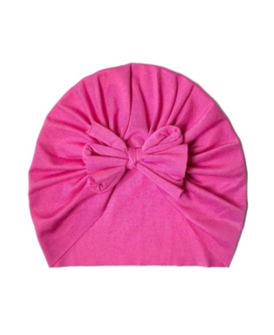 Shop Sweet Peas Toddler Girls Bow Turban In Hot Pink