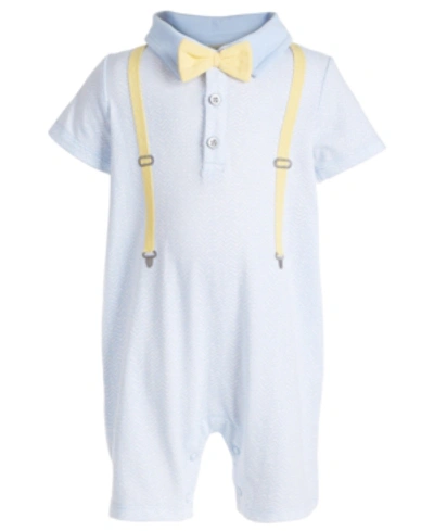 Shop First Impressions Baby Boys Suspenders Sunsuit, Created For Macy's In Bright White