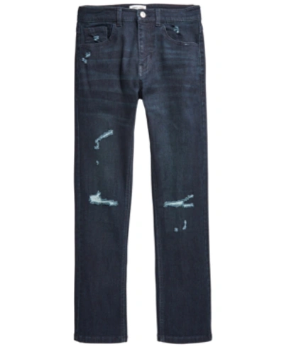 Shop Ring Of Fire Distressed Denim Slim-fit Jeans, Big Boys (8-20), Created For Macy's In Medusa