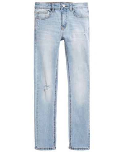 Ring Of Fire Big Boys Tumble Skinny-fit Stretch Destroyed Jeans In Overcast