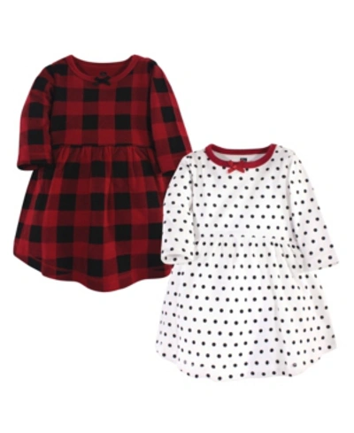 Shop Hudson Baby Baby Girls Classic Holiday Dresses, Pack Of 2 In Multi