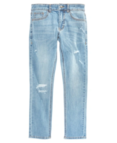 Shop Ring Of Fire Distressed Denim Slim-fit Jeans, Big Boys (8-20), Created For Macy's In Americana